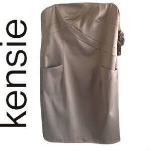 Kensie Pleated two Pockets Spaghetti Strap Cocktail Part Dress Women Size 10